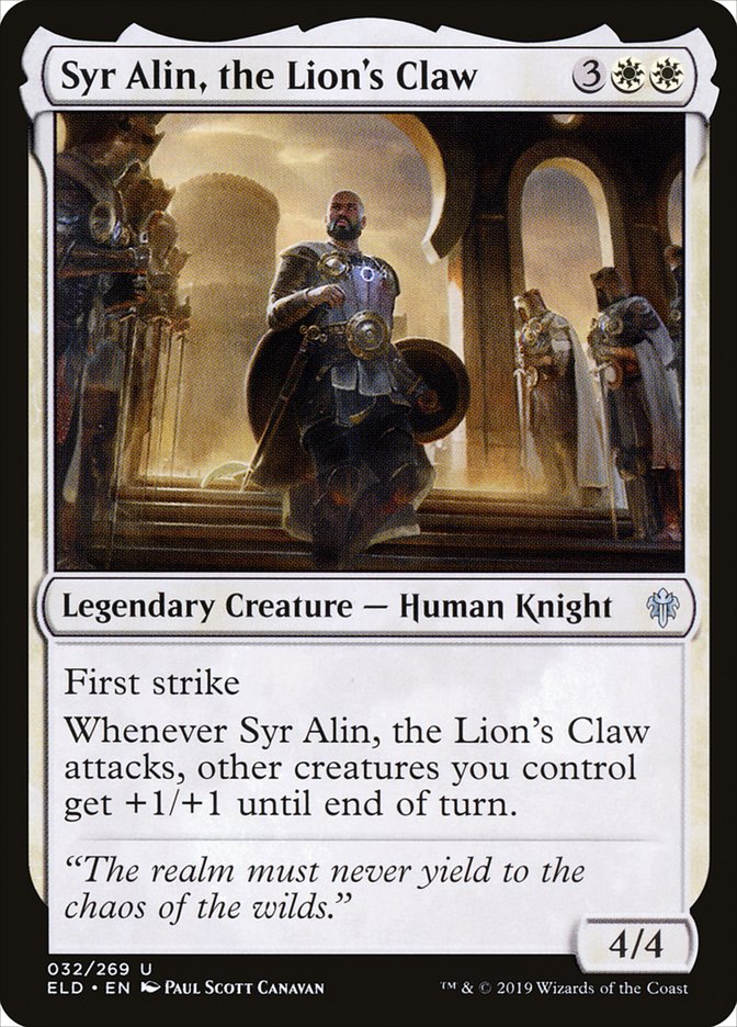 Syr Alin, the Lion's Claw [Throne of Eldraine] | Clutch Gaming