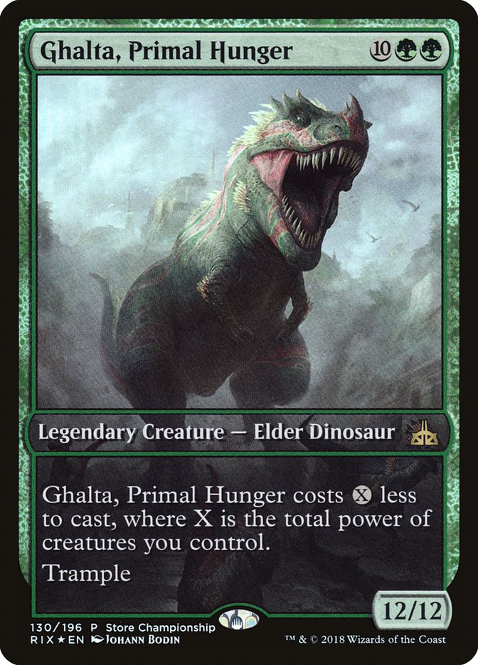 Ghalta, Primal Hunger (Store Championship) (Extended Art) [Rivals of Ixalan Promos] | Clutch Gaming