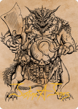 Thrakkus the Butcher Art Card (Gold-Stamped Signature) [Commander Legends: Battle for Baldur's Gate Art Series] | Clutch Gaming