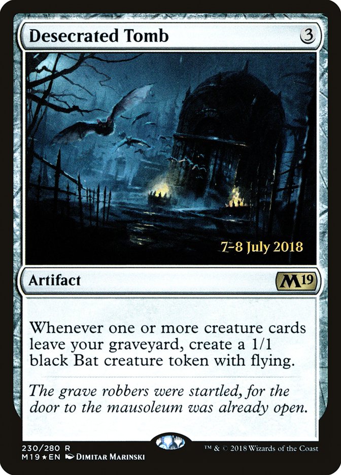 Desecrated Tomb [Core Set 2019 Prerelease Promos] | Clutch Gaming