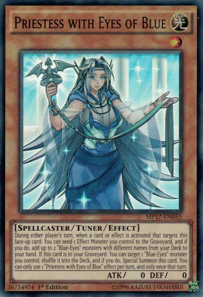 Priestess with Eyes of Blue [MP17-EN055] Super Rare | Clutch Gaming