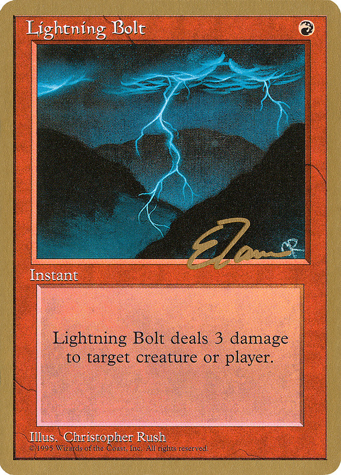 Lightning Bolt (Eric Tam) [Pro Tour Collector Set] | Clutch Gaming