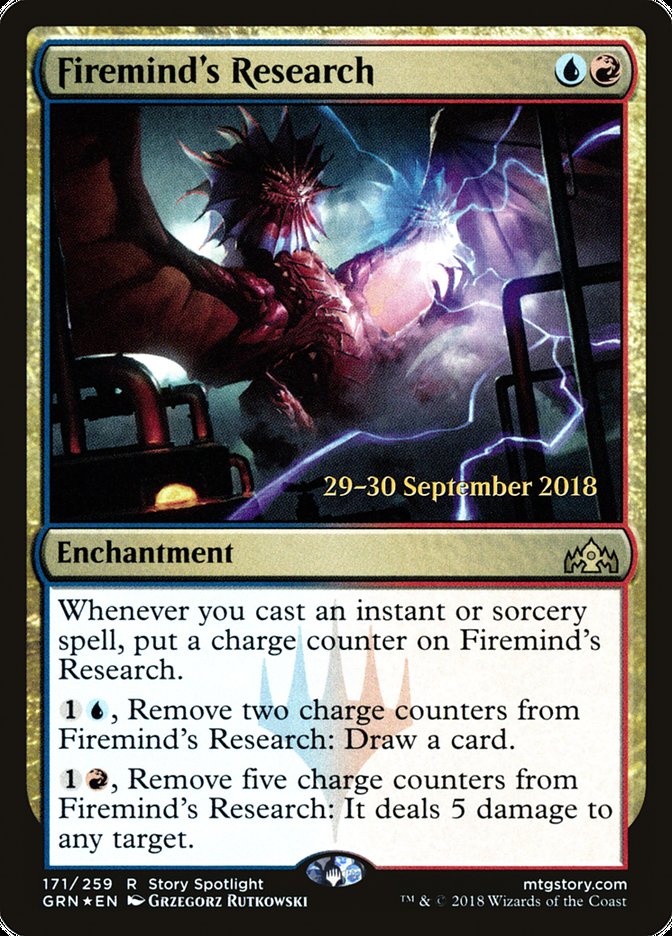 Firemind's Research [Guilds of Ravnica Prerelease Promos] | Clutch Gaming