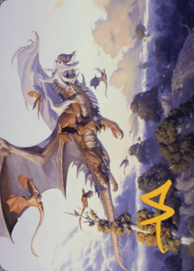 Rith, Liberated Primeval Art Card (Gold-Stamped Signature) [Dominaria United Art Series] | Clutch Gaming