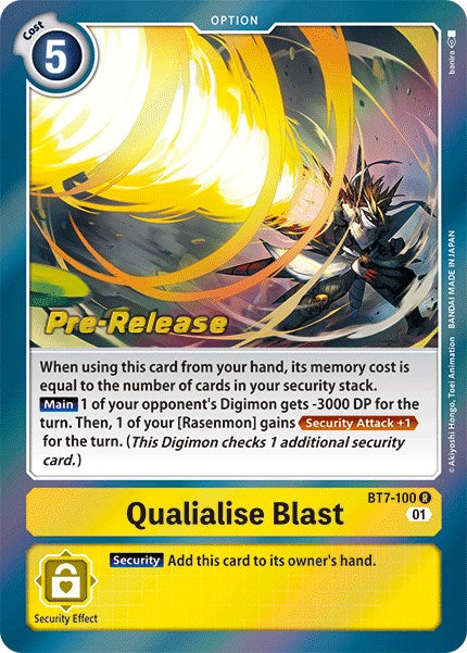 Qualialise Blast [BT7-100] [Next Adventure Pre-Release Cards] | Clutch Gaming