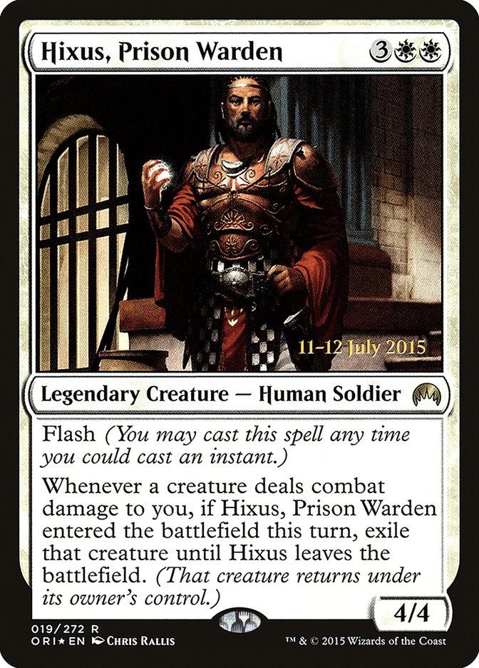 Hixus, Prison Warden [Magic Origins Prerelease Promos] | Clutch Gaming