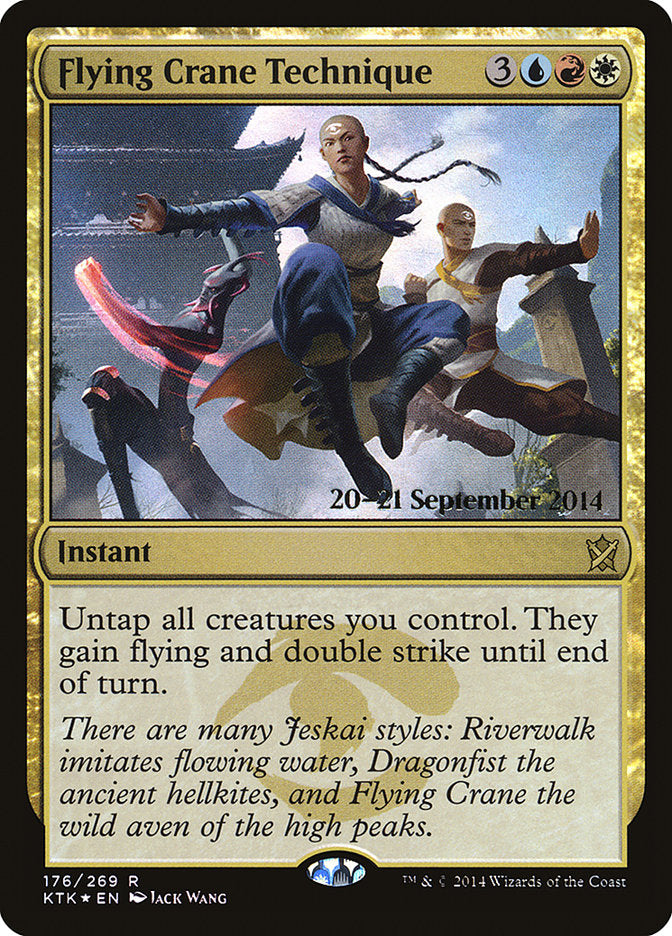 Flying Crane Technique [Khans of Tarkir Prerelease Promos] | Clutch Gaming