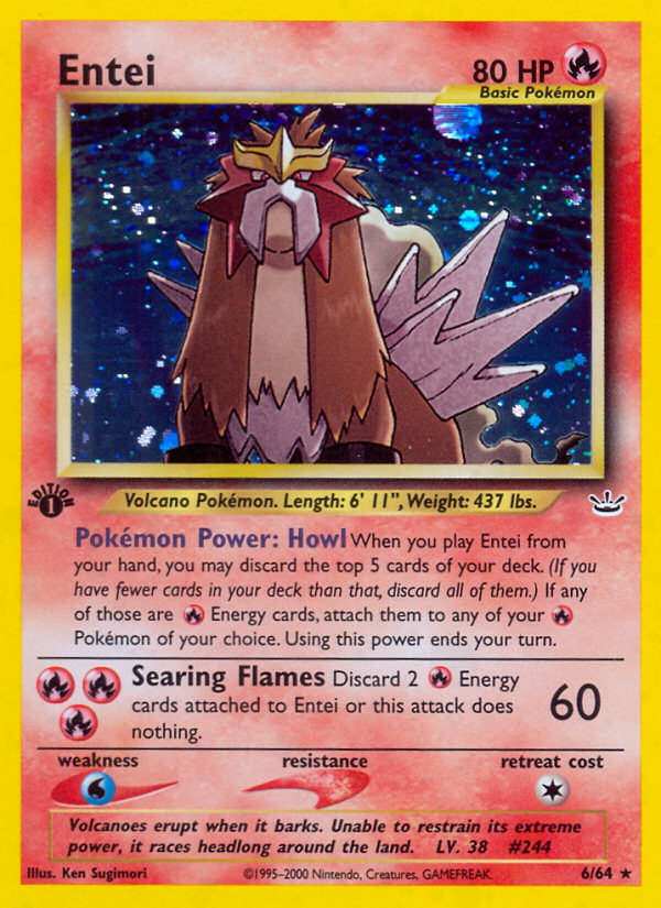 Entei (6/64) [Neo Revelation 1st Edition] | Clutch Gaming