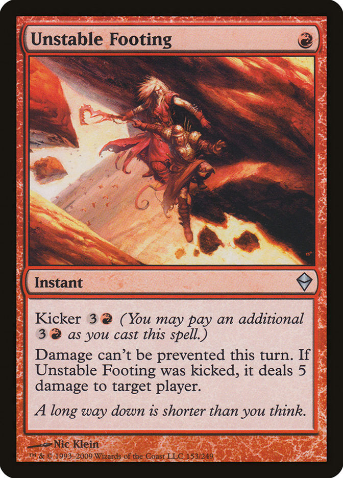 Unstable Footing [Zendikar] | Clutch Gaming