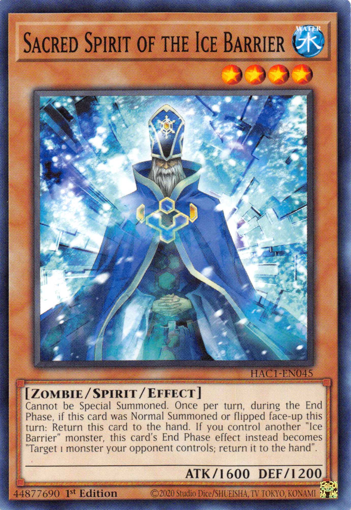 Sacred Spirit of the Ice Barrier (Duel Terminal) [HAC1-EN045] Parallel Rare | Clutch Gaming