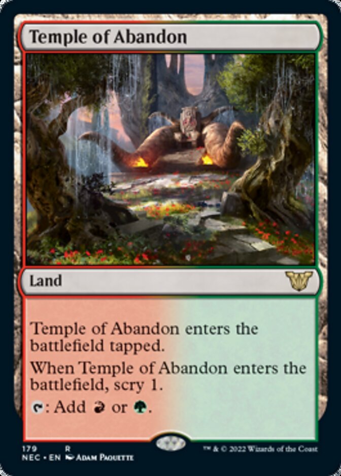 Temple of Abandon [Kamigawa: Neon Dynasty Commander] | Clutch Gaming