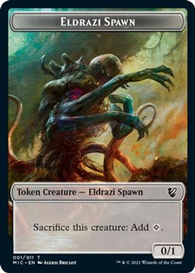 Eldrazi Spawn // Human Soldier Double-Sided Token [Innistrad: Midnight Hunt Commander Tokens] | Clutch Gaming