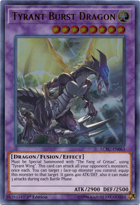 Tyrant Burst Dragon [LCKC-EN063] Ultra Rare | Clutch Gaming