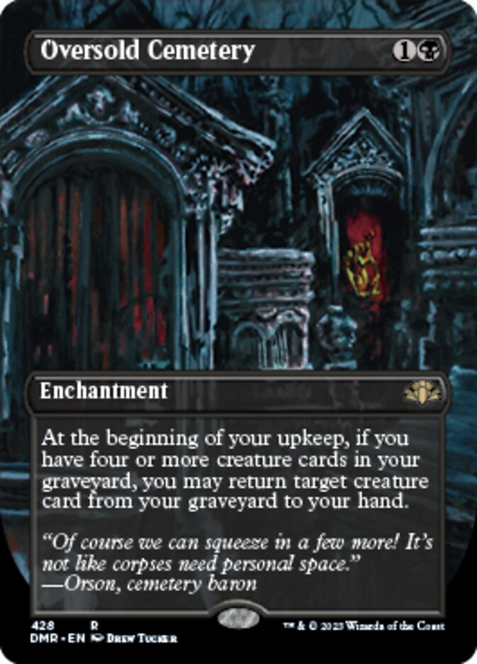 Oversold Cemetery (Borderless Alternate Art) [Dominaria Remastered] | Clutch Gaming