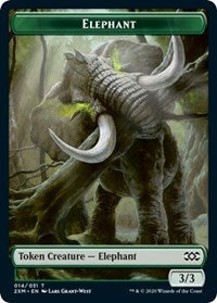 Elephant // Golem Double-Sided Token [Double Masters Tokens] | Clutch Gaming