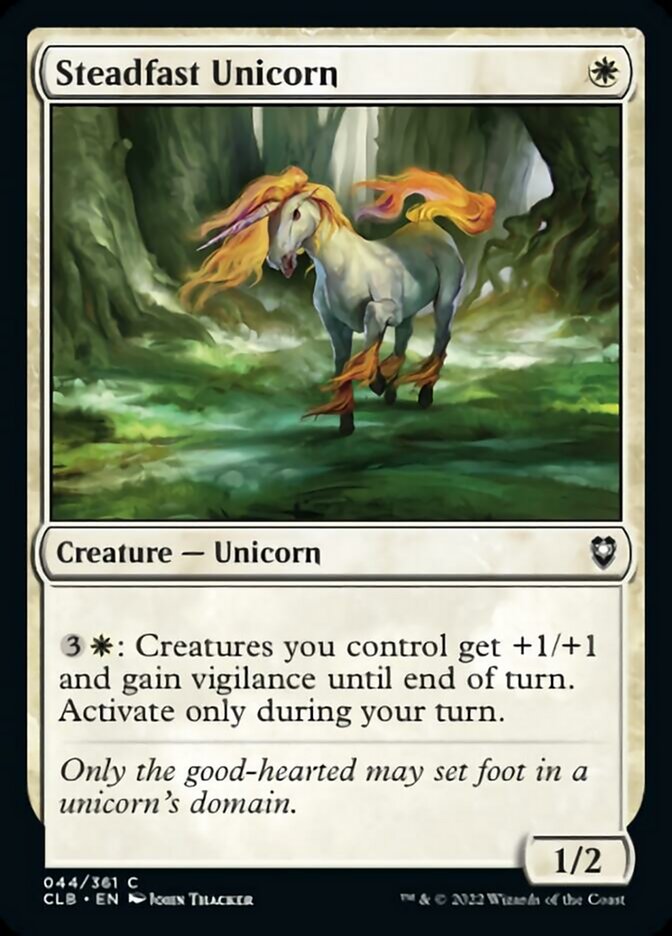 Steadfast Unicorn [Commander Legends: Battle for Baldur's Gate] | Clutch Gaming