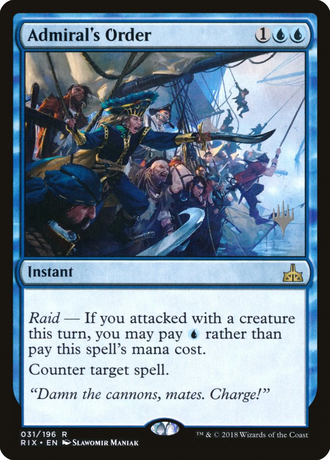 Admiral's Order (Promo Pack) [Rivals of Ixalan Promos] | Clutch Gaming