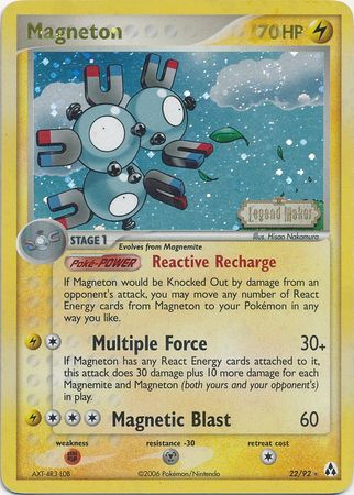 Magneton (22/92) (Stamped) [EX: Legend Maker] | Clutch Gaming