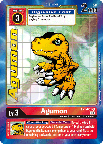 Agumon [EX1-001] (Alternate Art) [Classic Collection] | Clutch Gaming