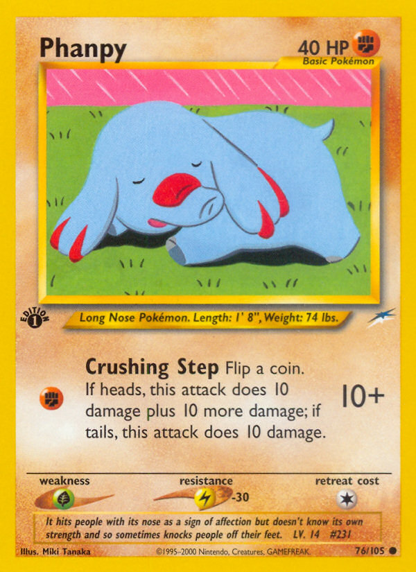 Phanpy (76/105) [Neo Destiny 1st Edition] | Clutch Gaming