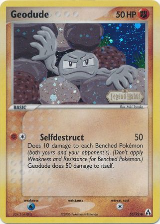 Geodude (53/92) (Stamped) [EX: Legend Maker] | Clutch Gaming