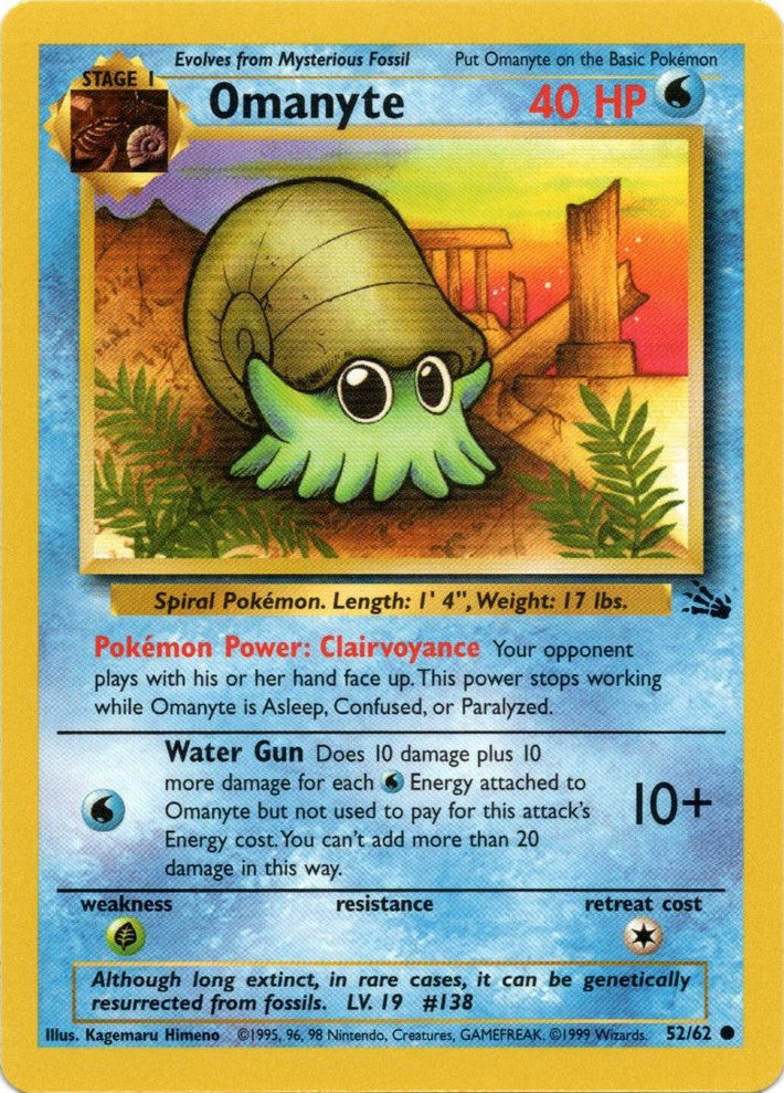 Omanyte (52/62) [Fossil Unlimited] | Clutch Gaming