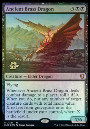 Ancient Brass Dragon [Commander Legends: Battle for Baldur's Gate Prerelease Promos] | Clutch Gaming