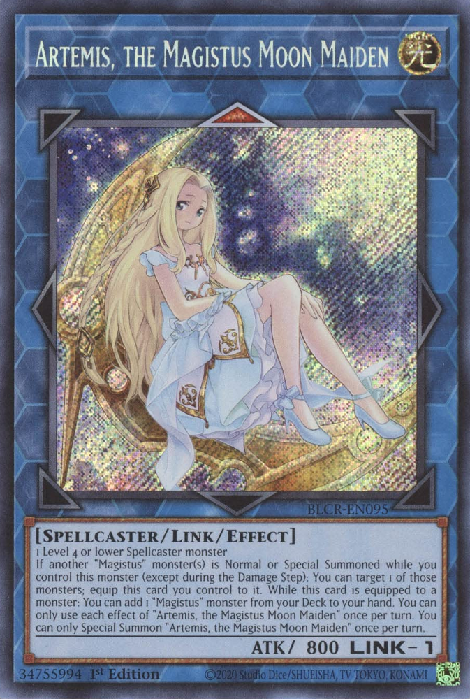 Artemis, the Magistus Moon Maiden [BLCR-EN095] Secret Rare | Clutch Gaming