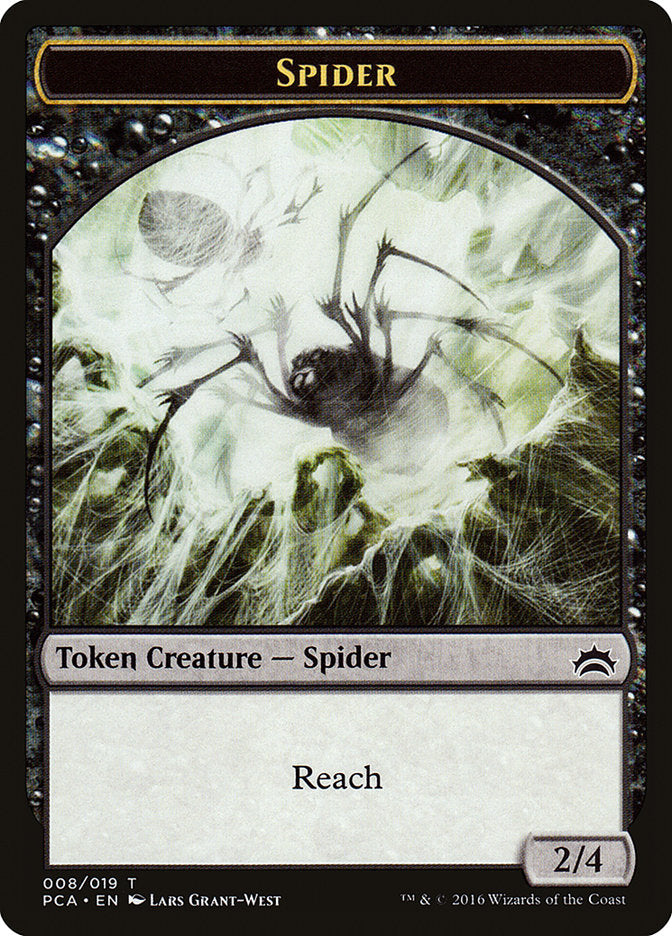 Spider // Saproling Double-Sided Token [Planechase Anthology Tokens] | Clutch Gaming