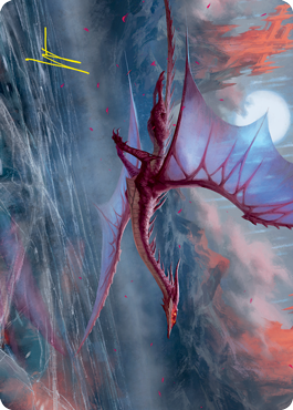 Manaform Hellkite Art Card (Gold-Stamped Signature) [Innistrad: Crimson Vow Art Series] | Clutch Gaming