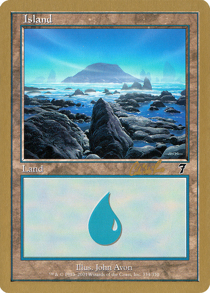 Island (cr334) (Carlos Romao) [World Championship Decks 2002] | Clutch Gaming