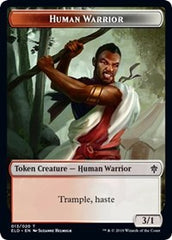 Human Warrior // Food (18) Double-Sided Token [Throne of Eldraine Tokens] | Clutch Gaming