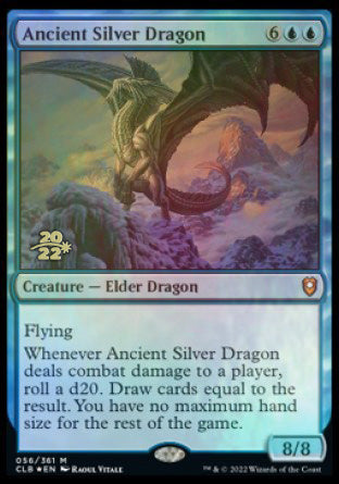 Ancient Silver Dragon [Commander Legends: Battle for Baldur's Gate Prerelease Promos] | Clutch Gaming