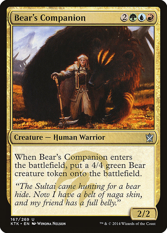 Bear's Companion [Khans of Tarkir] | Clutch Gaming