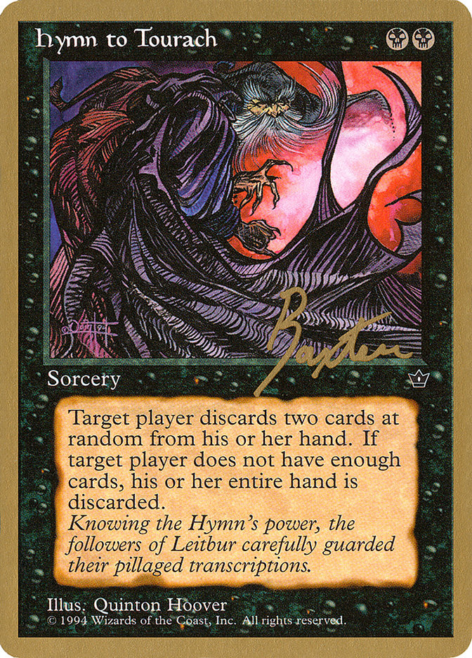 Hymn to Tourach (Cloak) (George Baxter) [Pro Tour Collector Set] | Clutch Gaming