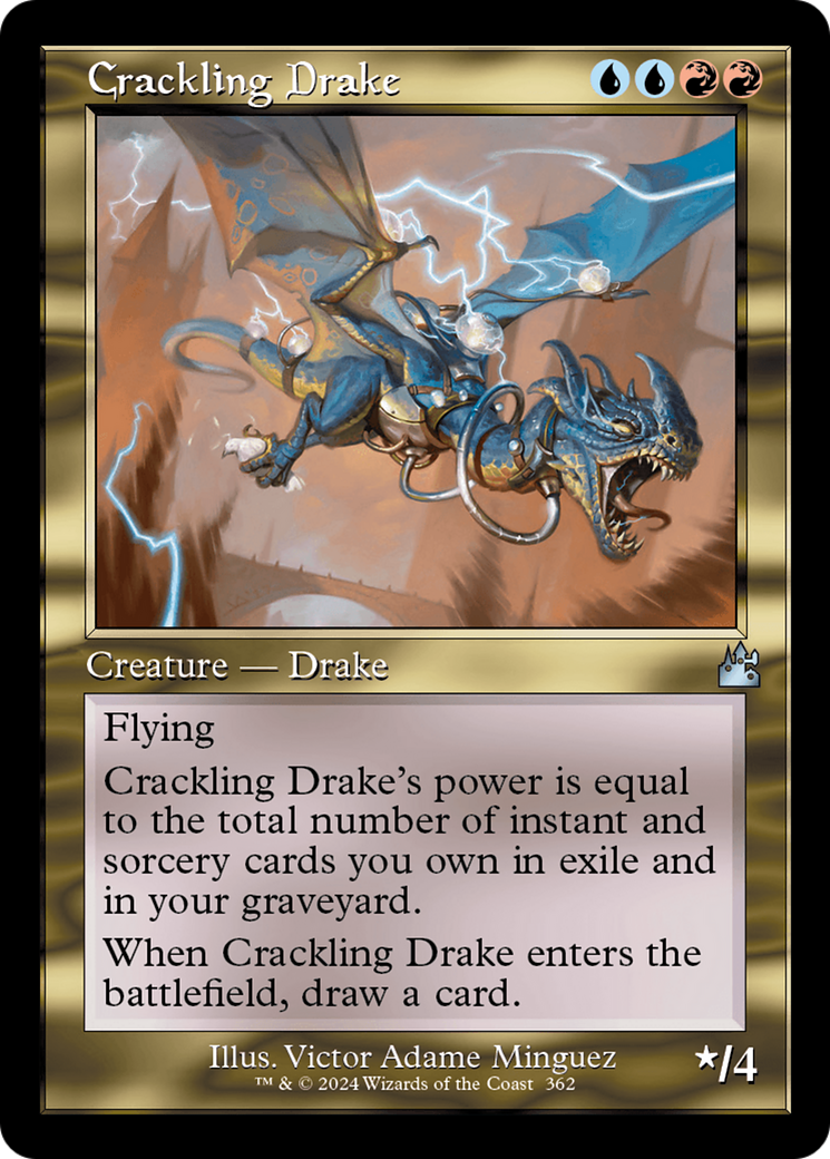 Crackling Drake (Retro Frame) [Ravnica Remastered] | Clutch Gaming