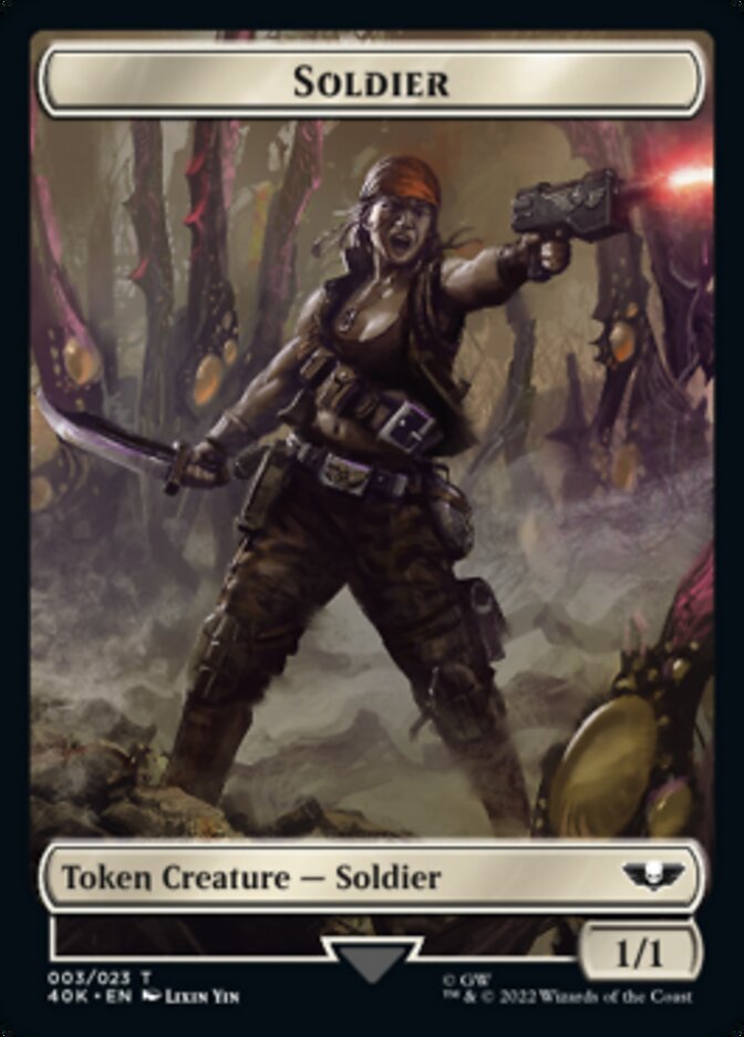 Soldier (003) // Sicarian Infiltrator Double-Sided Token [Warhammer 40,000 Tokens] | Clutch Gaming