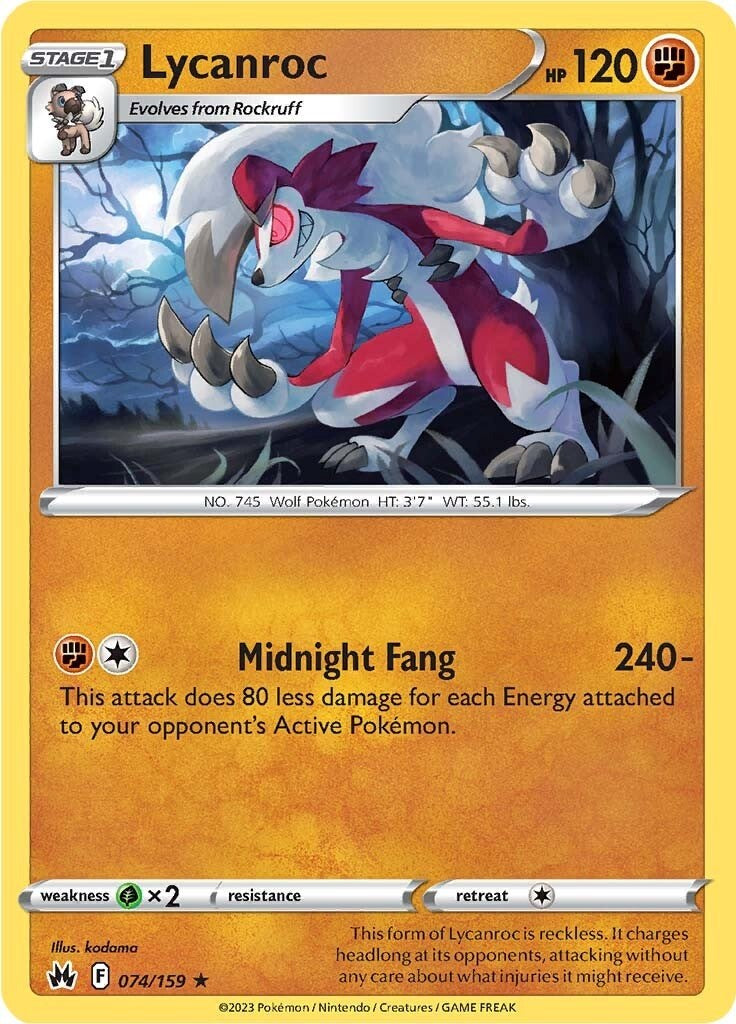 Lycanroc (074/159) [Sword & Shield: Crown Zenith] | Clutch Gaming