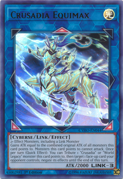 Crusadia Equimax [CYHO-EN044] Ultra Rare | Clutch Gaming