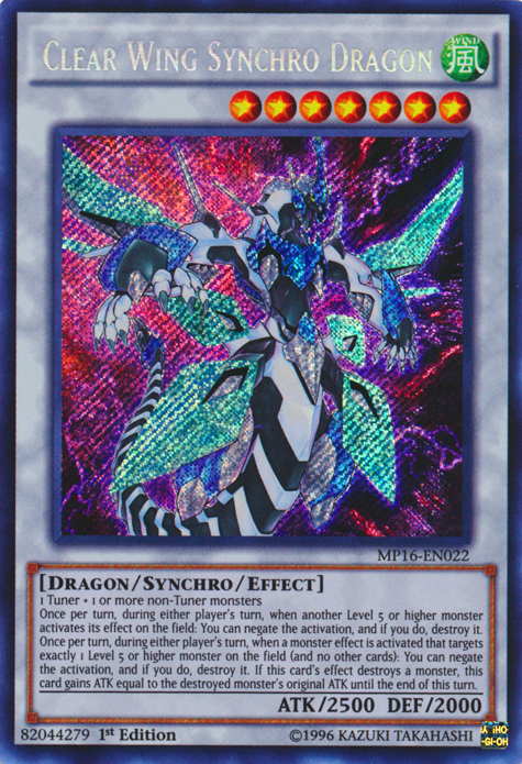 Clear Wing Synchro Dragon [MP16-EN022] Secret Rare | Clutch Gaming