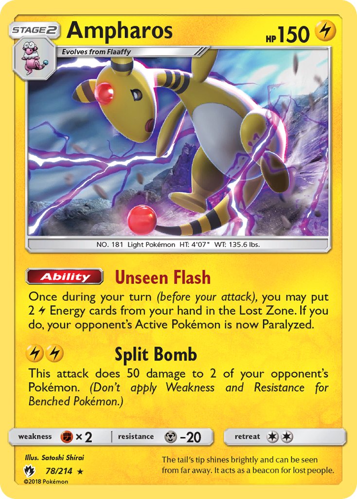 Ampharos (78/214) (Theme Deck Exclusive) [Sun & Moon: Lost Thunder] | Clutch Gaming