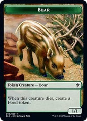 Boar // Food (15) Double-Sided Token [Throne of Eldraine Tokens] | Clutch Gaming