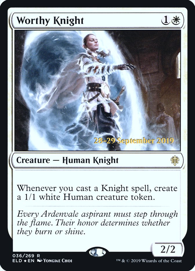 Worthy Knight [Throne of Eldraine Prerelease Promos] | Clutch Gaming