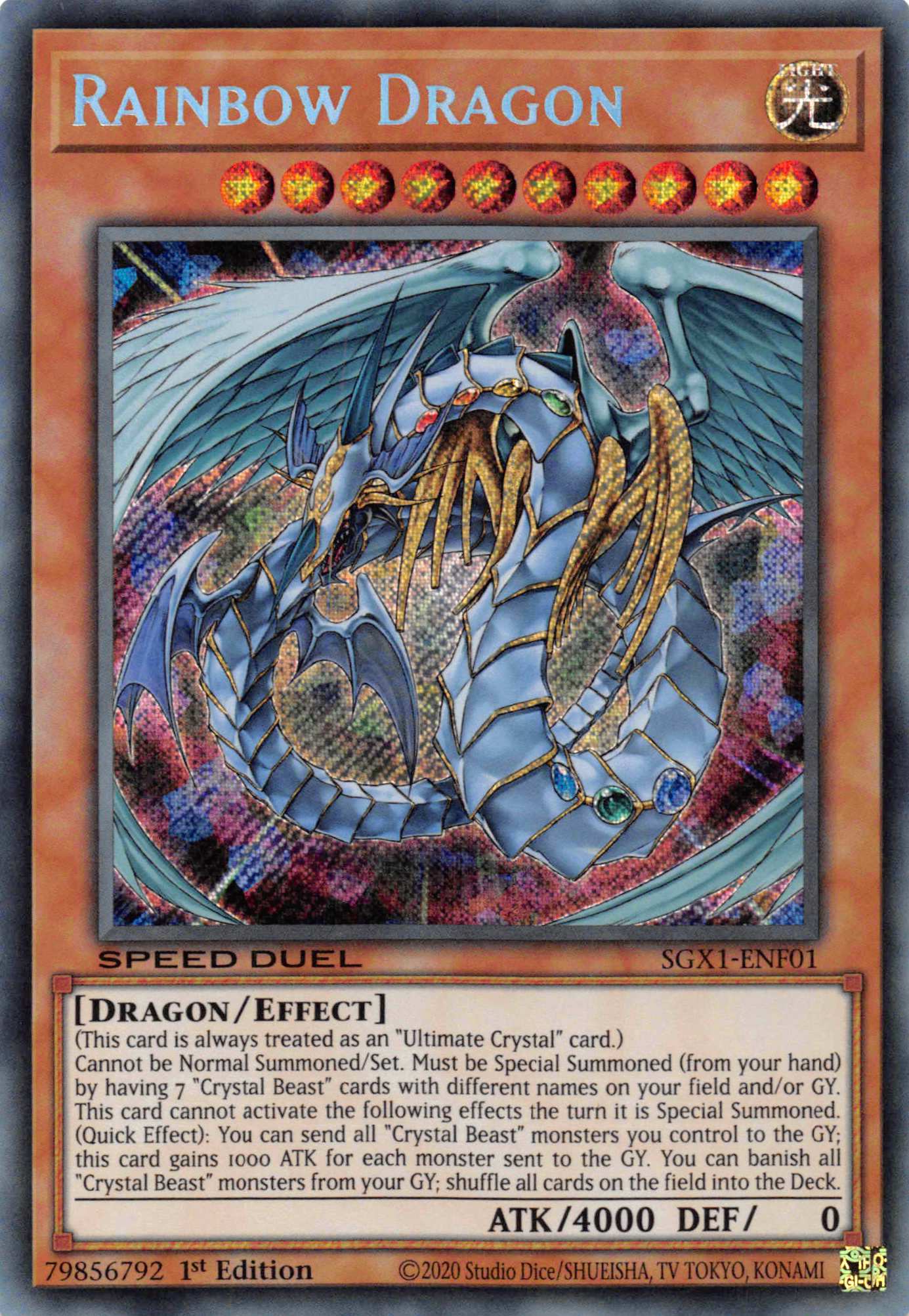 Rainbow Dragon [SGX1-ENF01] Secret Rare | Clutch Gaming