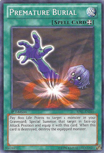 Premature Burial [BP01-EN040] Starfoil Rare | Clutch Gaming