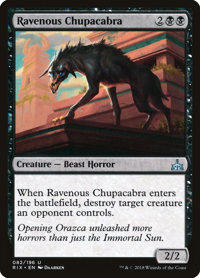 Ravenous Chupacabra [Rivals of Ixalan] | Clutch Gaming