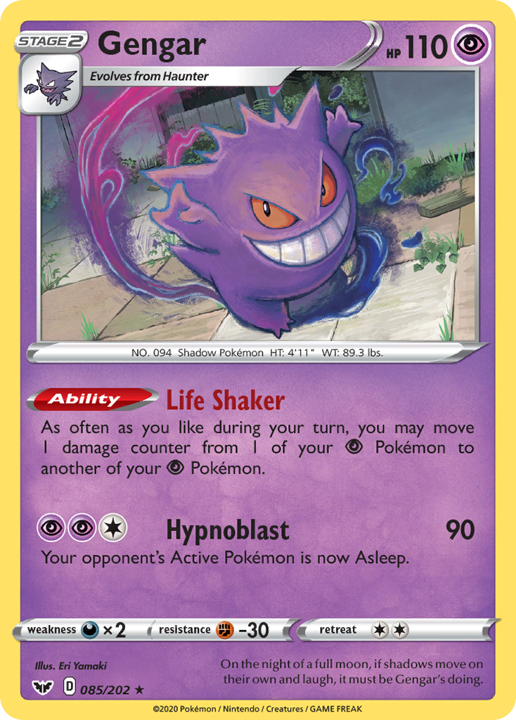 Gengar (085/202) [Sword & Shield: Base Set] | Clutch Gaming