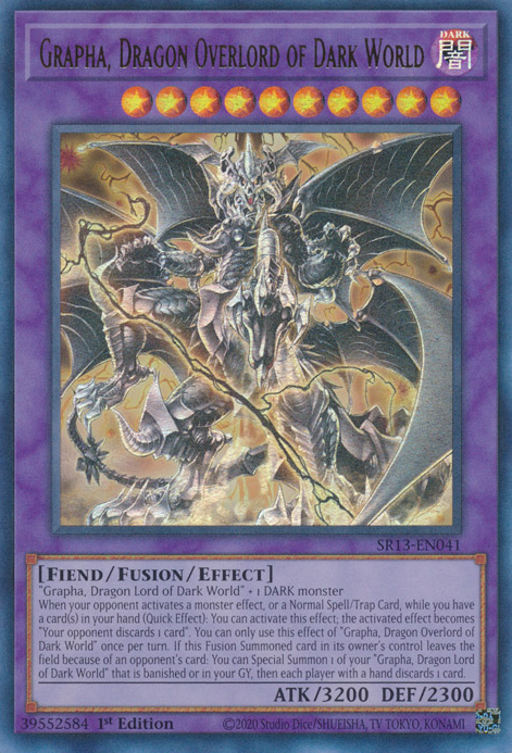 Grapha, Dragon Overlord of Dark World [SR13-EN041] Ultra Rare | Clutch Gaming