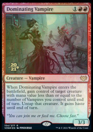 Dominating Vampire [Innistrad: Crimson Vow Prerelease Promos] | Clutch Gaming