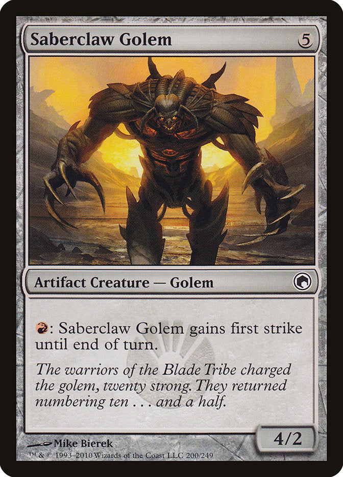 Saberclaw Golem [Scars of Mirrodin] | Clutch Gaming